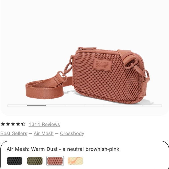 NWT Dagne Dover Mara Air Mesh Phone Sling in Warm Dust - Picture 3 of 9